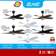 Alpha Ceiling Fan (42Inch/48Inch)DC Motor 8-Speed LED Lighting ALKOVA Series Ceiling Fan AXIS-5B/42 LED / AXIS-5B/48 LED