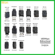 Won Usb to Micro USB Mini USB Adapter Converter Usb Male Female Converter 480Mbps
