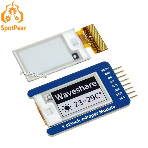 1.02 inch E-Ink display module Option black/white dual-color 128×80 SPI Interface