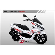 Sticker PCX 160 PUTIH Cutting Stiker New Pcx merah warna bisa custom