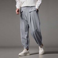 男士休閑哈倫長褲 品立春季寬松束腳褲 闊腿褲