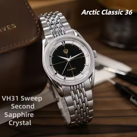 Watchdives WD1954 36mm VH31 Sweep Quartz Watch Sapphire Crystal 316L Steel 100M Water Resistant BGW9