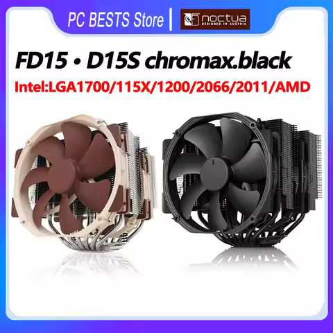 Noctua NH-D15 D15S chromax.black 6 Heatpipe Dual Tower Design CPU Cooler 14CM PWM Cooler Fan LGA1700