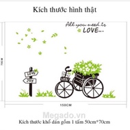 Decal blue bicycle