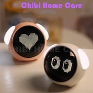 Chibi Home Care Cute Emoji Alarm Clock Cute Emoticon Sleep Light Alarm Clock Gift for Girlfriend and