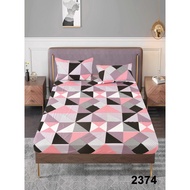 King SIZE 3IN1 72X78 printed bedsheet (Garterized) SWEET TIME