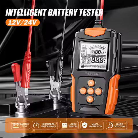 12V/24V Automotive Battery Tester Lead-Acid Battery Analyzer CCA Battery Life Analyzer