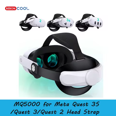 BEBONCOOL MQ5000 for Meta Quest 3S/Quest 3/Quest 2 Head Strap for Elite Strap VR Headset Strap Press