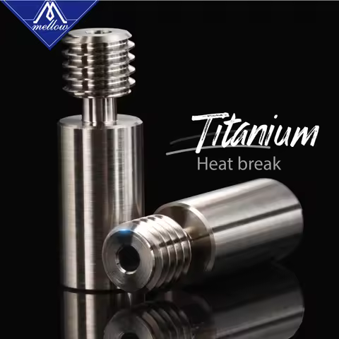 Mellow Titanium TC4 All Metal Chimera Extruder Heat Break V6 Dual Hotend J-Head Throat 1.75mm Filame