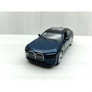 Box Boxed~1: 47~BMW BMW i7 Dark Blue Alloy Model Car Toy Pull Back Collection Traffic
