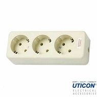 Uticon 3-Pin Grounded Socket Uticon Socket/ 3 pin socket 3 pin socket
