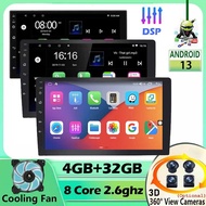 【8Core 4G+32G 】Built-in Cooling Fans Android Car Player Touch Screen 7/9/10inch 2din Bluetooth Radio