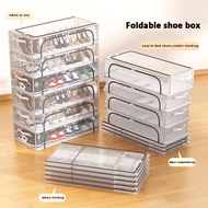 60x30x16cm Foldable Shoe Box Storage Organizer Transparent Cabinet Bed Foldable Clear Steel Frame Sh