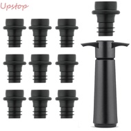 UPSTOP Wine Saver Pump, Black with 10 Vacuum Stoppers Wine Preserver, Practical Plastic Easy to Use Reusable Bottle Sealer Wine Bottles