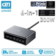 Anker A2683 Prime Charger, 200W 6-Port GaN Charging Station, Fast Charging USB C Charger