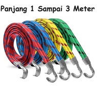 Motorcycle Luggage Strap 1.5M/2.5M Flat Luggage Strap Elastic Rubber Strap