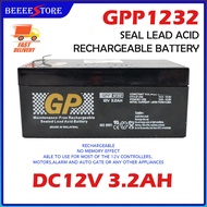 GP Rechargeable Battery DC12V 3.2AH Seal Lead Acid Rechargeable Battery FOR Electronic Items