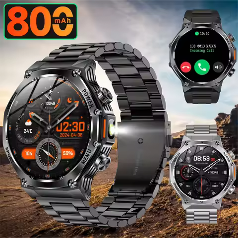 Rugged Outdoor Sports AK82 Smartwatch 1.85" HD Touchscreen 800mAh Long Battery Life Fitness Tracker