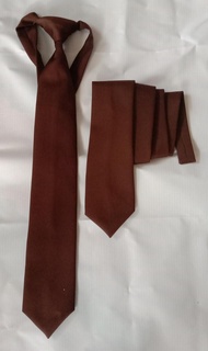 dasi coklat polos panjang