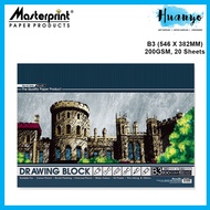 Masterprint B3 Drawing Paper Block (200gsm/20 Sheets) [546mm X 382mm] DB3-200-1