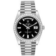 Rolex Rolex Day-Date (Reference 228349). An unworn white gold diamond-set automatic wristwatch with day and date. 2018