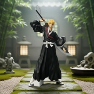 Bandai 21cm Bleach Anime PVC Figure: Kurosaki Ichigo & Aizen, Collectible Desktop Decor, Kids' Gift 