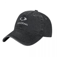 Ssangyong Korean Adult Washed Cowboy Hat 100% Cotton Curved Brim Sun Hat Simple Casual All-Match Neu