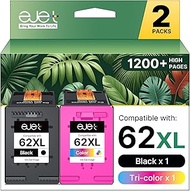62XL Ink Cartridges Black and Color Replacement for HP Ink 62 for HP 62XL Ink Cartridge Combo Pack F