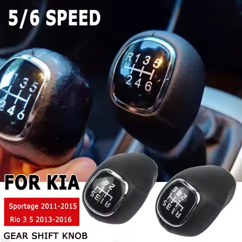 For Kia Sportage 2011-2015 RIO VELOSTER New Leather 5/6 Speed Manual Transmission Gear Shift Knob MT