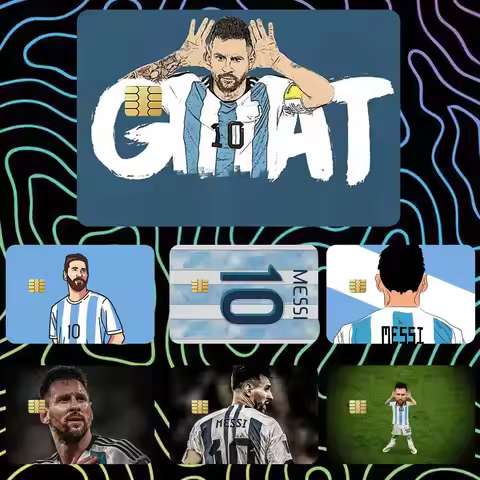 Lionel Messi Cool Sticker Film Tape Skin for Credit Card Debit Card Cartoon Waterproof Stickers