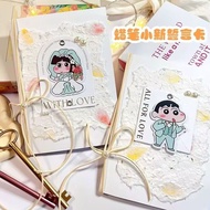 [Store Manager Recommended] Cartoon cute crayon Shin-Chan Wedding Wish Card Wedding Bride Groom Crea