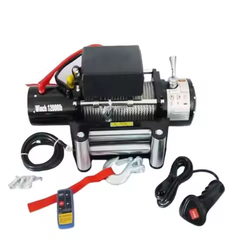 Portable Electric Boat Anchor Mini Winch 12v 24v 6000lbs Steel Wire Rope for Auto 4WD