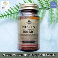 ไนอะซิน วิตามินบี 3 Niacin (Vitamin B3) 100 mg 100 Tablets - Solgar