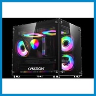☑️ ◠ ∰ DESKTOP GAMING CASE OVATION ONLY HYPER CLEAR WHITE /BLACK
