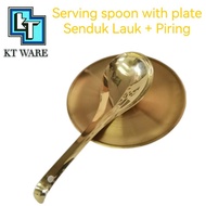 STAINLESS STEEL GOLD SERVING SPOON SENDUK LAUK SENDUK BUFFET 7 WEDDING SUDU LAUK EMAS MEWAH HOTEL EV