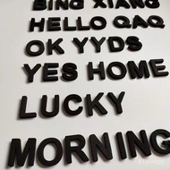 Taoyuan Ready Stock/24h [Super 5,000 Turnover Guests] English Letters Refrigerator Stickers 3.7cm Ca