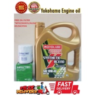 MOTOLUBE Semi-Synthetic Petrol Engine Oil SAE 10W-40 API SN FREE PERODUA OIL FILTER