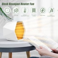 【快速出貨】迷你暖風機 無葉熱風扇  桌面電暖器   六邊形暖風機  Heater fan
