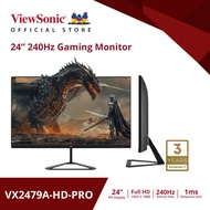 Viewsonic Monitor  VX2479A HD PRO  24” / Full HD / 240 Hz / IPS / 1 ms (จอมอนิเตอร์) As the Picture 