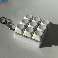 YVE Fidget Keychain, Keycap DIY Keyboard Finger Keyboard Cap,  4/9Keys Keys Button Relief Stress Pin