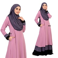 JUBAH DRESS ALINA 4.0 NURSING FRIENDLY EMPIRE CUT