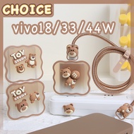 For VIVO 66w Charger Cover Cute Bear Cable Protector for Charger Cover Protector Compatiable for viv