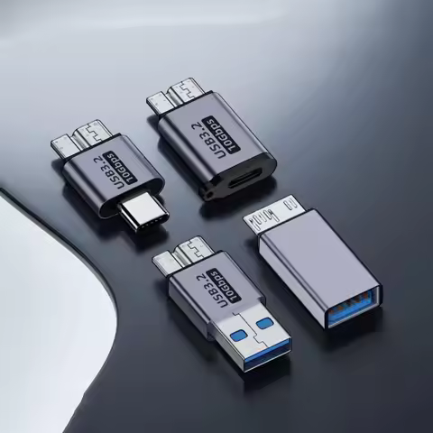 USB3.0 Micro B Adapter High Speed Male To Type C Type C Female Adapter Data Transfer Compact Type-C 