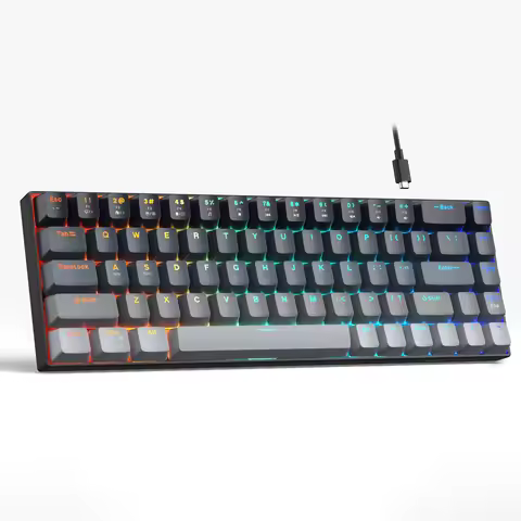 MageGee MK-BOX Wired RGB Mechanical Gaming Keyboard 60%68 Keys Red Switch Mini Keyboard for PC/Lapto
