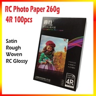 4R RC Glossy Satin Rough Premium Photo Paper 4R Size 4 x 6 Resin Coated 100sheets