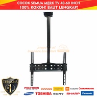 GANTUNGAN Hanging Ceiling TV Bracket 50 55 60 43 47 42 40 Inch Guaranteed to Fit LED LCD 40 - 60 In 