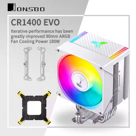 JONSBO CR1400 EVO CPU Cooler 4 Heat Pipe ARGB PWM Processador Air Cooler for LGA1700 1200 115X AM4 A