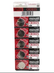 Maxell  CR2025 鈕扣電池 5粒卡裝