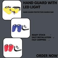 1 PAIR UNIVERSAL HAND GUARD WITH LED LIGHT RUNNING HAND GUARD PROTECTION HANDLE BAR GUARD Y15 NMAX N