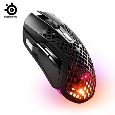 SteelSeries Aerox 5 Wireless RGB Gaming Mouse Ultra-lightweight Water Resistant Design 9 Buttons 18K